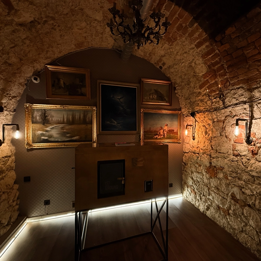 tajemnice wawelu to jeden z najciekawszych pokoji w escape room wawel w Krakowie - zdjęcie przedstawia cały pokój